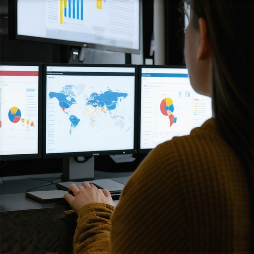 Data-Driven Spokane SEO Strategy SEO analyst reviewing Spokane local SEO analytics on screens.