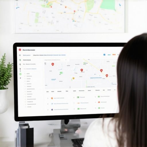 Analyzing Spokane Local SEO Data Person reviewing Spokane local SEO metrics on a laptop with Spokane city map in the background.