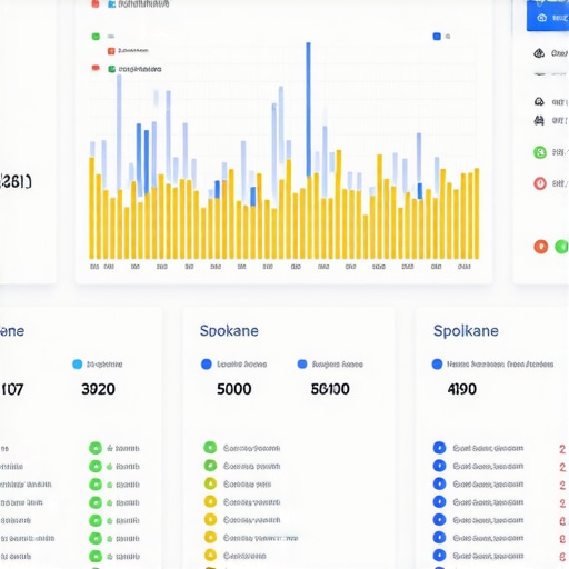 BrightLocal dashboard displaying Spokane local search rankings