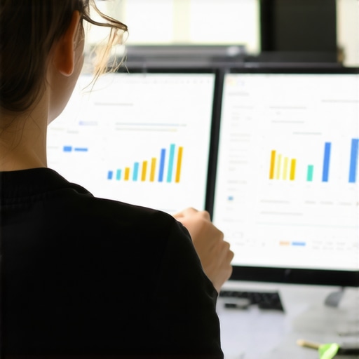 Local SEO Expert Reviewing GMB Data Business owner analyzing GMB profile statistics in Spokane