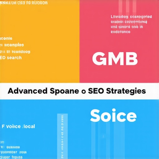 Illustration of Spokane SEO elements like Google My Business, voice search, and localized content