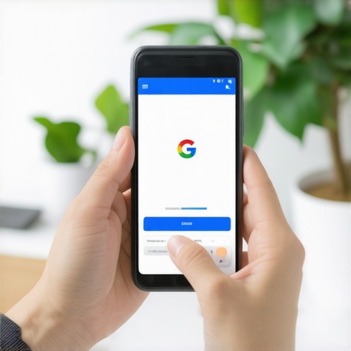 Person verifying GMB profile with documents in Spokane