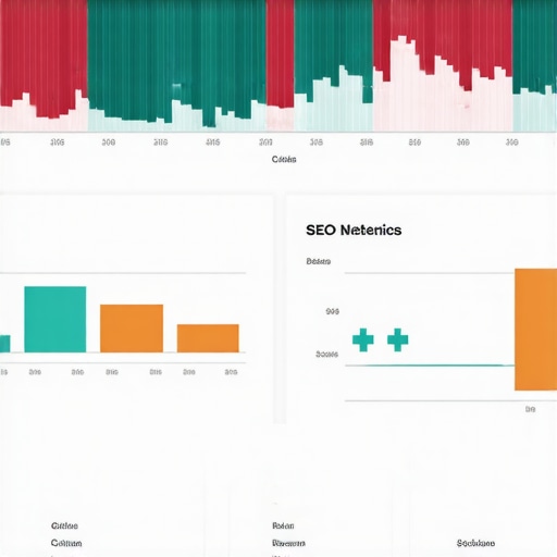 A modern SEO dashboard with charts and metrics tracking Spokane local search performance.