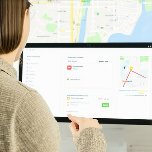 A digital marketer reviewing Spokane local SEO analytics on a computer