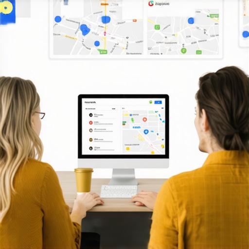 Team analyzing Spokane local SEO metrics on digital screens.